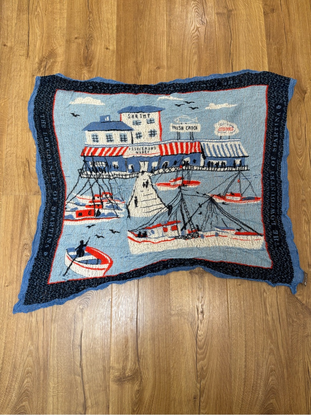 Spartina 449 Nautical Linen Blend Scarf 31” x 35”